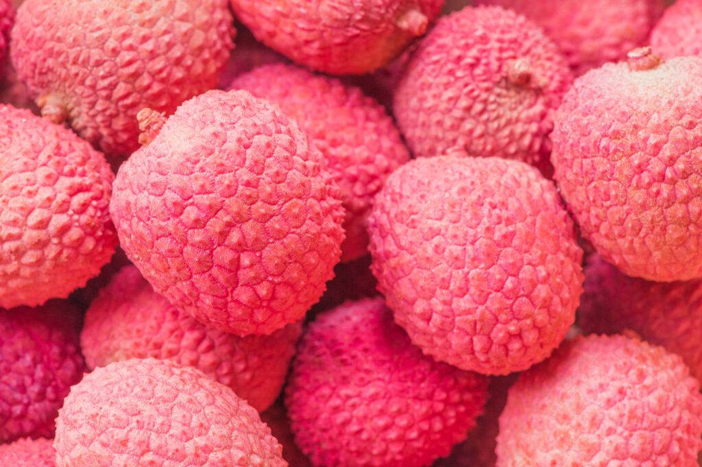 litchi fruta exótica nutritiva